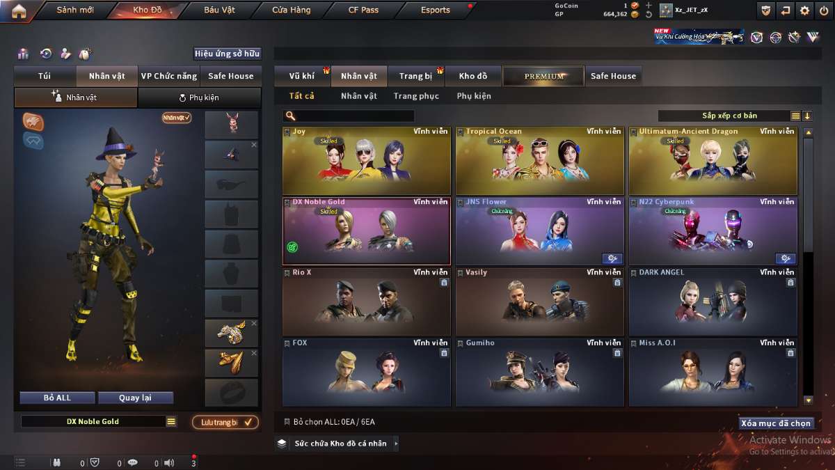 shop acc cf uy tin gia re